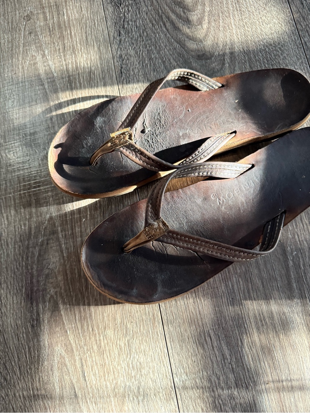 Rainbow Leather Women's Flip Flop Sandals Well Worn